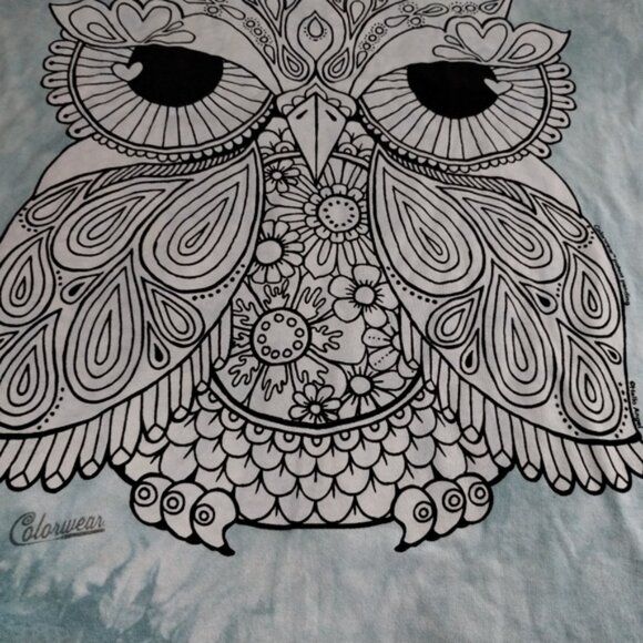 The Mountain Men's Colorwear Owl Coloring Shirt Large Tie Dye Short Sleeve - Picture 4 of 7